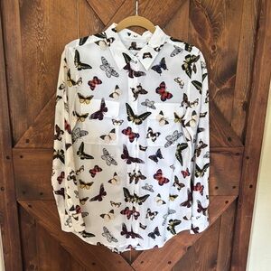 Equipment femme Butterfly Print Shirt
